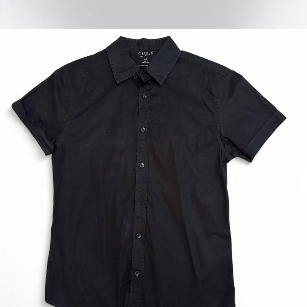 GUESS Men's Black Short Sleeve Shirt